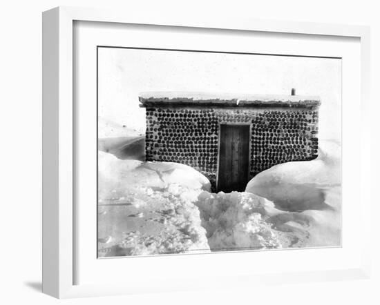 A Miner's Cabin Built from Bottles, Goldfield, Nevada, c 1900-1930-Charles Pierce-Framed Art Print