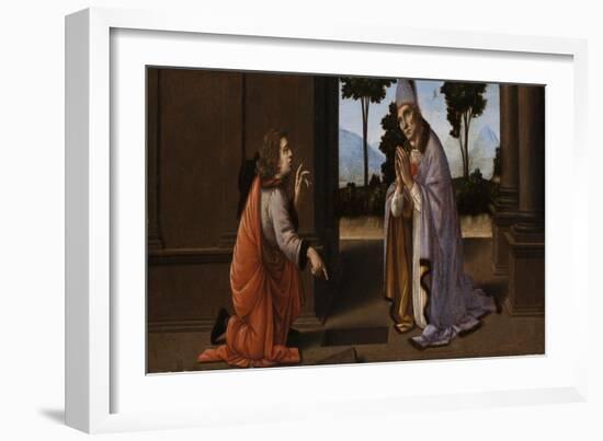 A Miracle of Saint Donato of Arezzo, C.1479-85 (Tempera on Panel)-Lorenzo di Credi-Framed Giclee Print