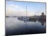 A Misty Morning in the Norfolk Broads at Horsey Mere, Norfolk, England, United Kingdom, Europe-Jon Gibbs-Mounted Photographic Print
