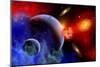 A Mixture of Colorful Stars, Planets, Nebulae and Galaxies-null-Mounted Art Print