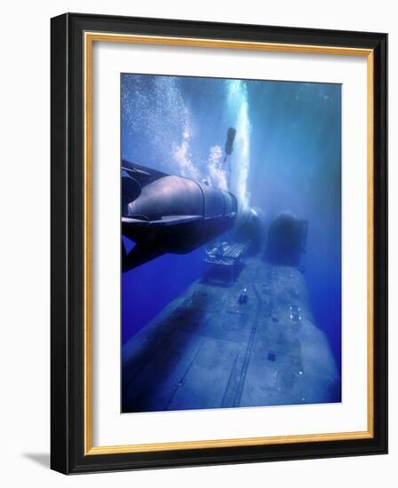 A MK-8 Mod-0 Seal Delivery Vehicle Rendezvous with the USS Kamehameha-Stocktrek Images-Framed Photographic Print