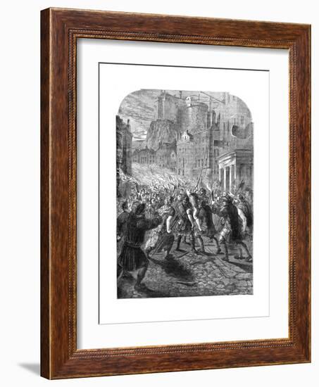 A Mob Carrying Captain John Porteous to His Execution, Edinburgh, 1736-null-Framed Giclee Print