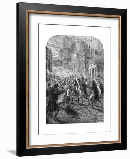 A Mob Carrying Captain John Porteous to His Execution, Edinburgh, 1736-null-Framed Giclee Print