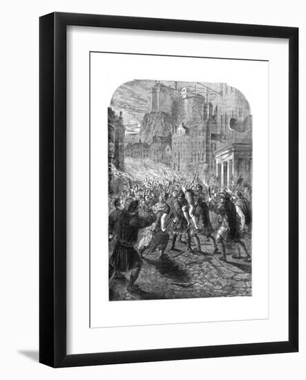 A Mob Carrying Captain John Porteous to His Execution, Edinburgh, 1736-null-Framed Giclee Print