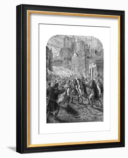 A Mob Carrying Captain John Porteous to His Execution, Edinburgh, 1736-null-Framed Giclee Print