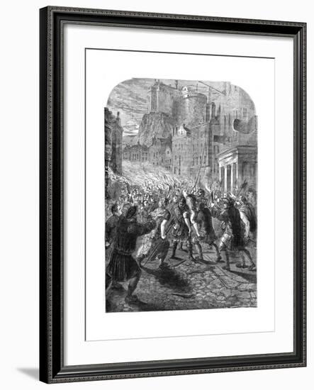 A Mob Carrying Captain John Porteous to His Execution, Edinburgh, 1736--Framed Giclee Print