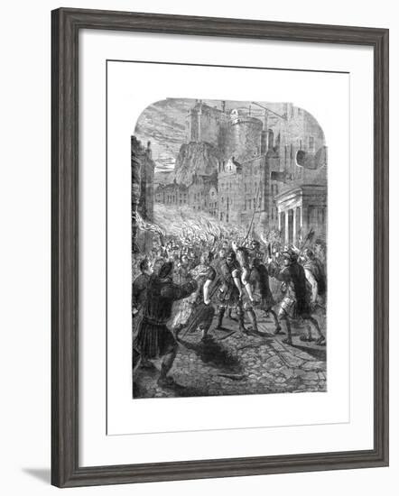 A Mob Carrying Captain John Porteous to His Execution, Edinburgh, 1736--Framed Giclee Print