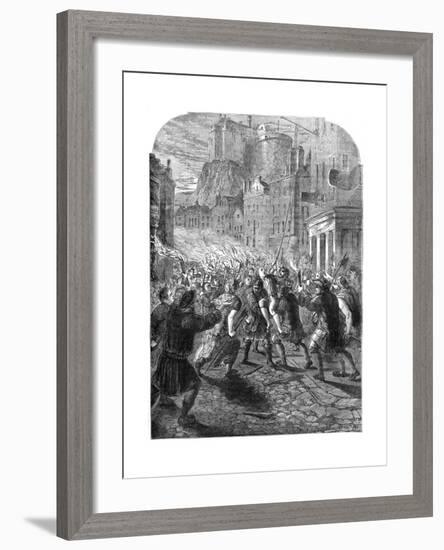 A Mob Carrying Captain John Porteous to His Execution, Edinburgh, 1736-null-Framed Giclee Print