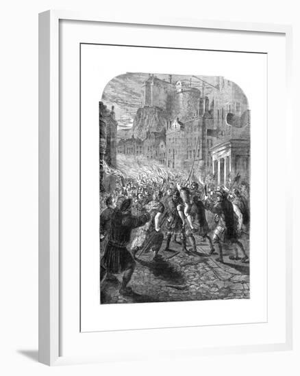 A Mob Carrying Captain John Porteous to His Execution, Edinburgh, 1736-null-Framed Giclee Print