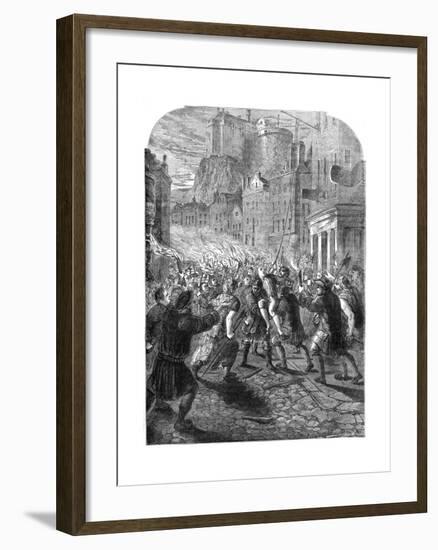 A Mob Carrying Captain John Porteous to His Execution, Edinburgh, 1736-null-Framed Giclee Print