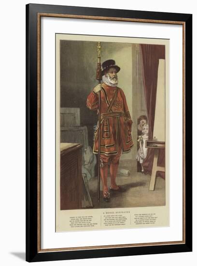 A Model Beefeater-null-Framed Giclee Print