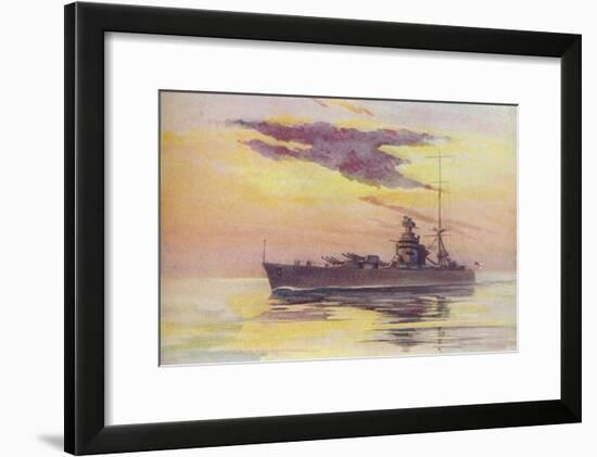 'A Modern Battleship', 1910-Constance N Baikie-Framed Giclee Print