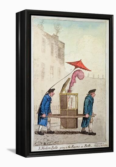 A Modern Belle Going to the Rooms at Bath, Published by Hannah Humphrey in 1796-James Gillray-Framed Premier Image Canvas