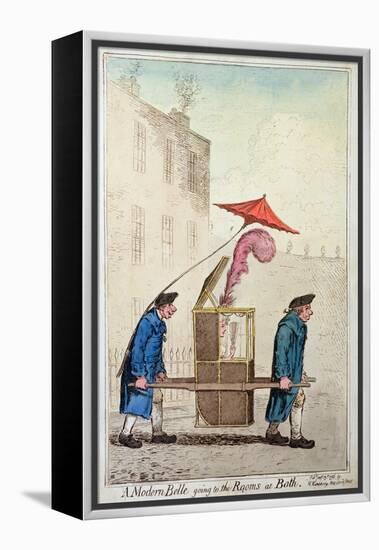 A Modern Belle Going to the Rooms at Bath, Published by Hannah Humphrey in 1796-James Gillray-Framed Premier Image Canvas
