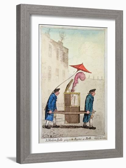 A Modern Belle Going to the Rooms at Bath, Published by Hannah Humphrey in 1796-James Gillray-Framed Giclee Print