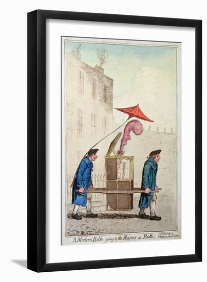 A Modern Belle Going to the Rooms at Bath, Published by Hannah Humphrey in 1796-James Gillray-Framed Giclee Print