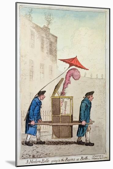 A Modern Belle Going to the Rooms at Bath, Published by Hannah Humphrey in 1796-James Gillray-Mounted Giclee Print