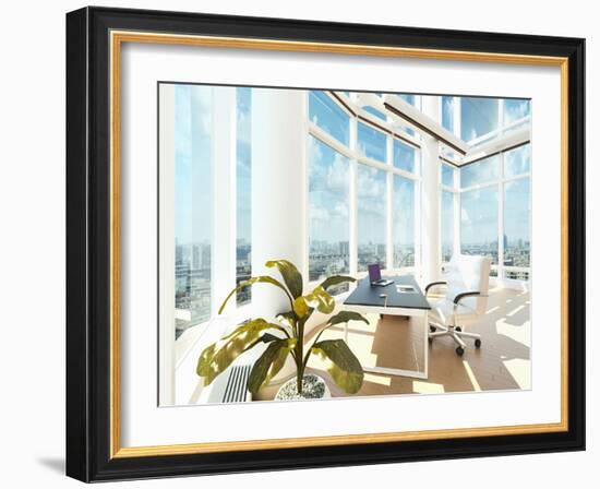 A Modern Office Interior-PlusONE-Framed Photographic Print