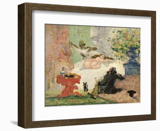 A Modern Olympia, 1873-74-Paul Cézanne-Framed Giclee Print