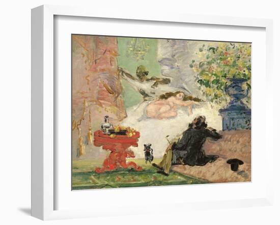 A Modern Olympia, 1873-74-Paul Cézanne-Framed Giclee Print