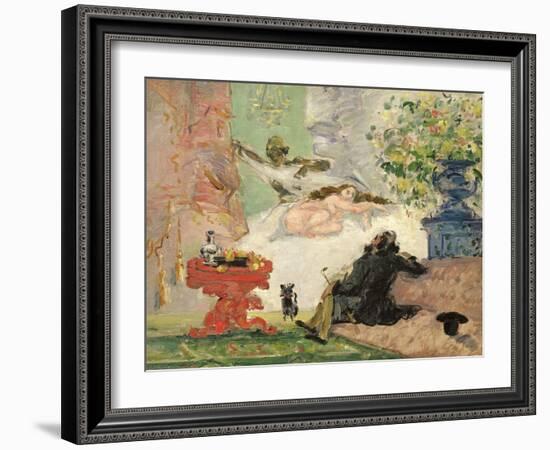 A Modern Olympia, 1873-74-Paul Cézanne-Framed Giclee Print