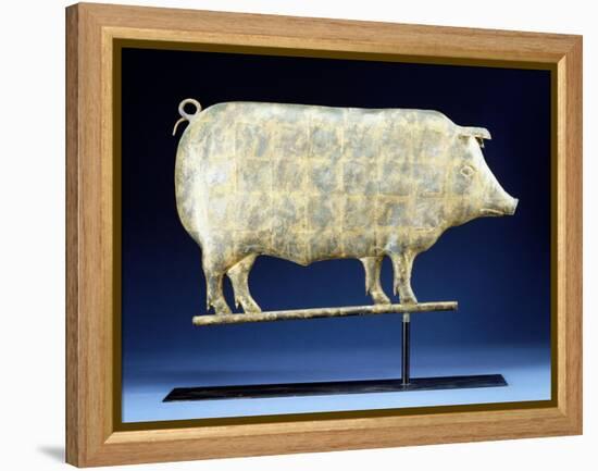 A Molded and Copper Gilded Copper Pig Weathervane, American, 19th Century-null-Framed Premier Image Canvas