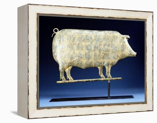 A Molded and Copper Gilded Copper Pig Weathervane, American, 19th Century-null-Framed Premier Image Canvas