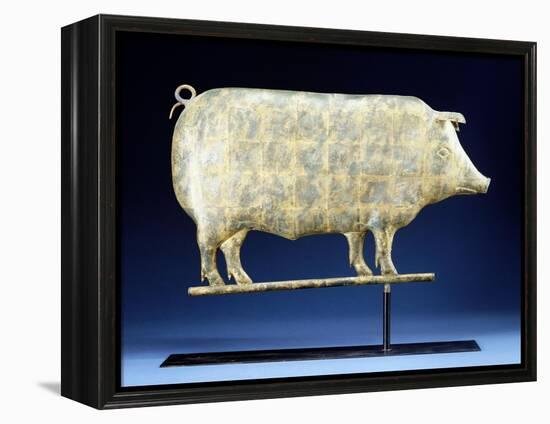 A Molded and Copper Gilded Copper Pig Weathervane, American, 19th Century-null-Framed Premier Image Canvas