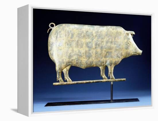 A Molded and Copper Gilded Copper Pig Weathervane, American, 19th Century-null-Framed Premier Image Canvas
