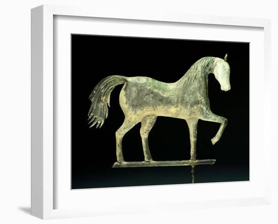 A Molded Copper and Cast Zinc Horse Weathervane, 1850-1867-A. L. Jewell and Co.-Framed Giclee Print