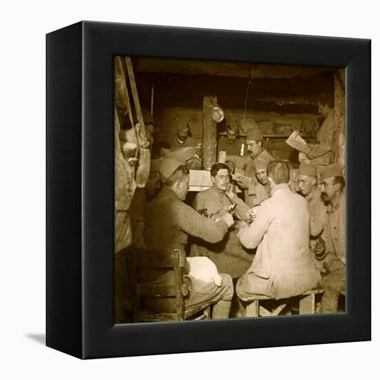 A Moment of Rest, the Game of the Shackle, First World War (Stereoscopic Glass Plate)-Anonymous Anonymous-Framed Premier Image Canvas