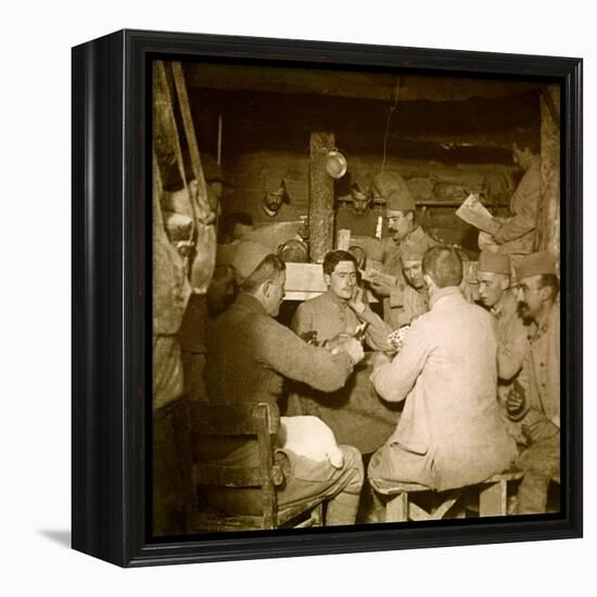 A Moment of Rest, the Game of the Shackle, First World War (Stereoscopic Glass Plate)-Anonymous Anonymous-Framed Premier Image Canvas