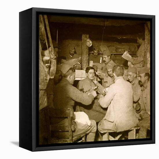 A Moment of Rest, the Game of the Shackle, First World War (Stereoscopic Glass Plate)-Anonymous Anonymous-Framed Premier Image Canvas