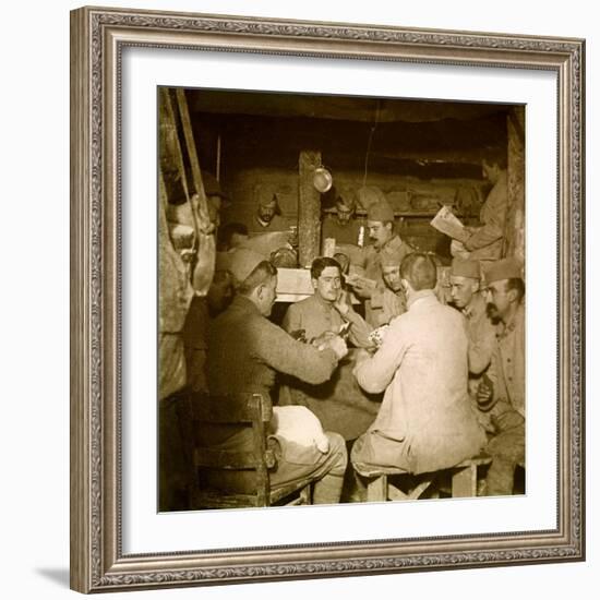 A Moment of Rest, the Game of the Shackle, First World War (Stereoscopic Glass Plate)-Anonymous Anonymous-Framed Giclee Print