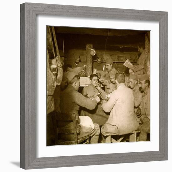 A Moment of Rest, the Game of the Shackle, First World War (Stereoscopic Glass Plate)-Anonymous Anonymous-Framed Giclee Print