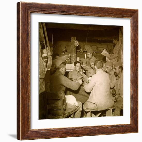 A Moment of Rest, the Game of the Shackle, First World War (Stereoscopic Glass Plate)-Anonymous Anonymous-Framed Giclee Print