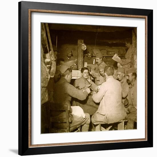 A Moment of Rest, the Game of the Shackle, First World War (Stereoscopic Glass Plate)-Anonymous Anonymous-Framed Giclee Print