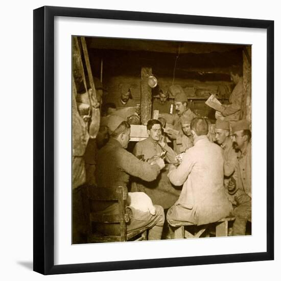 A Moment of Rest, the Game of the Shackle, First World War (Stereoscopic Glass Plate)-Anonymous Anonymous-Framed Giclee Print