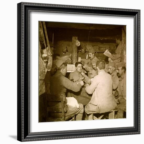 A Moment of Rest, the Game of the Shackle, First World War (Stereoscopic Glass Plate)-Anonymous Anonymous-Framed Giclee Print