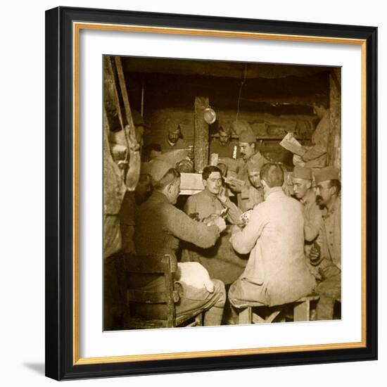 A Moment of Rest, the Game of the Shackle, First World War (Stereoscopic Glass Plate)-Anonymous Anonymous-Framed Giclee Print