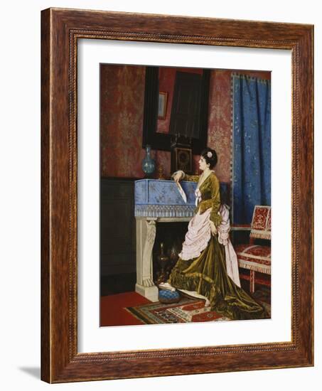 A Moments Reflection-Auguste Toulmouche-Framed Giclee Print