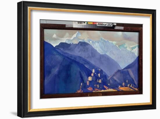 A Monastery in the Himalayas, Nicholas Roerich, 1931 (Tempera on Canvas)-Nicholas Roerich-Framed Giclee Print