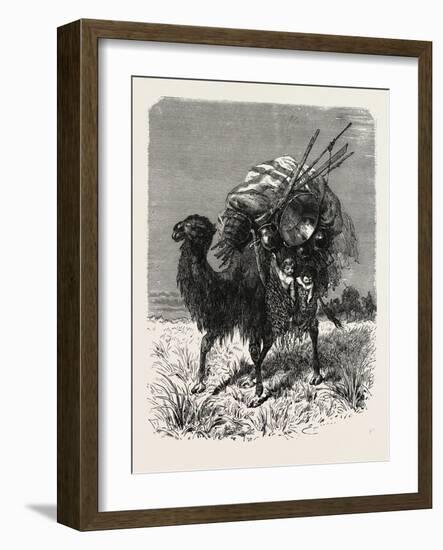 A Mongol Camel on the March-null-Framed Giclee Print