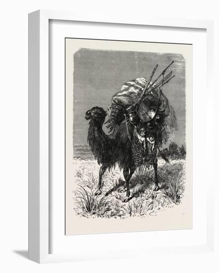 A Mongol Camel on the March-null-Framed Giclee Print