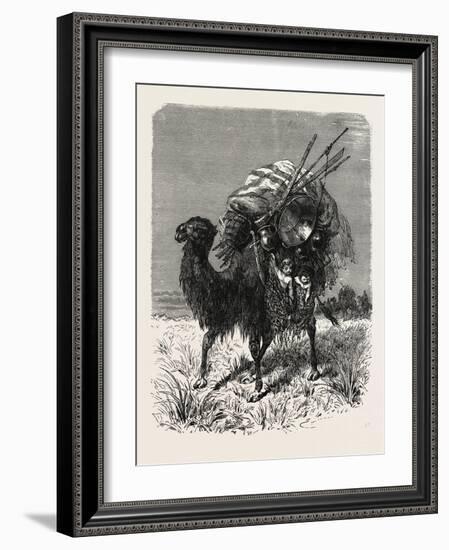 A Mongol Camel on the March-null-Framed Giclee Print