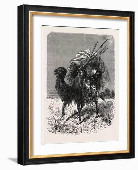 A Mongol Camel on the March-null-Framed Giclee Print