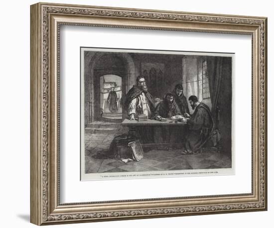 A Monk Instructing Others in the Art of Illumination-null-Framed Giclee Print