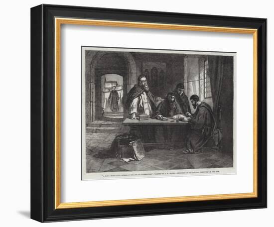 A Monk Instructing Others in the Art of Illumination-null-Framed Giclee Print