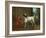 A Monkey Wearing Crimson Livery Dancing with a Poodle on the Terrace of a Country House-John Wootton-Framed Giclee Print