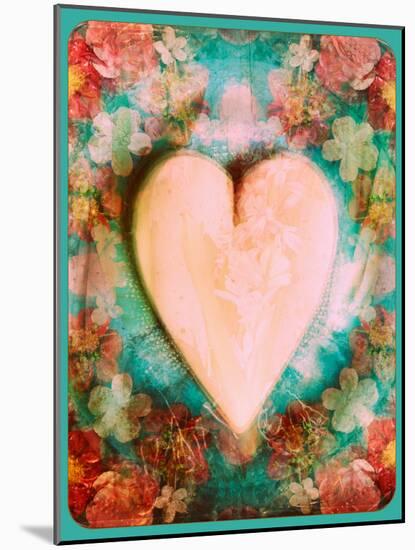 A Montage of a Heart with Flowers-Alaya Gadeh-Mounted Photographic Print